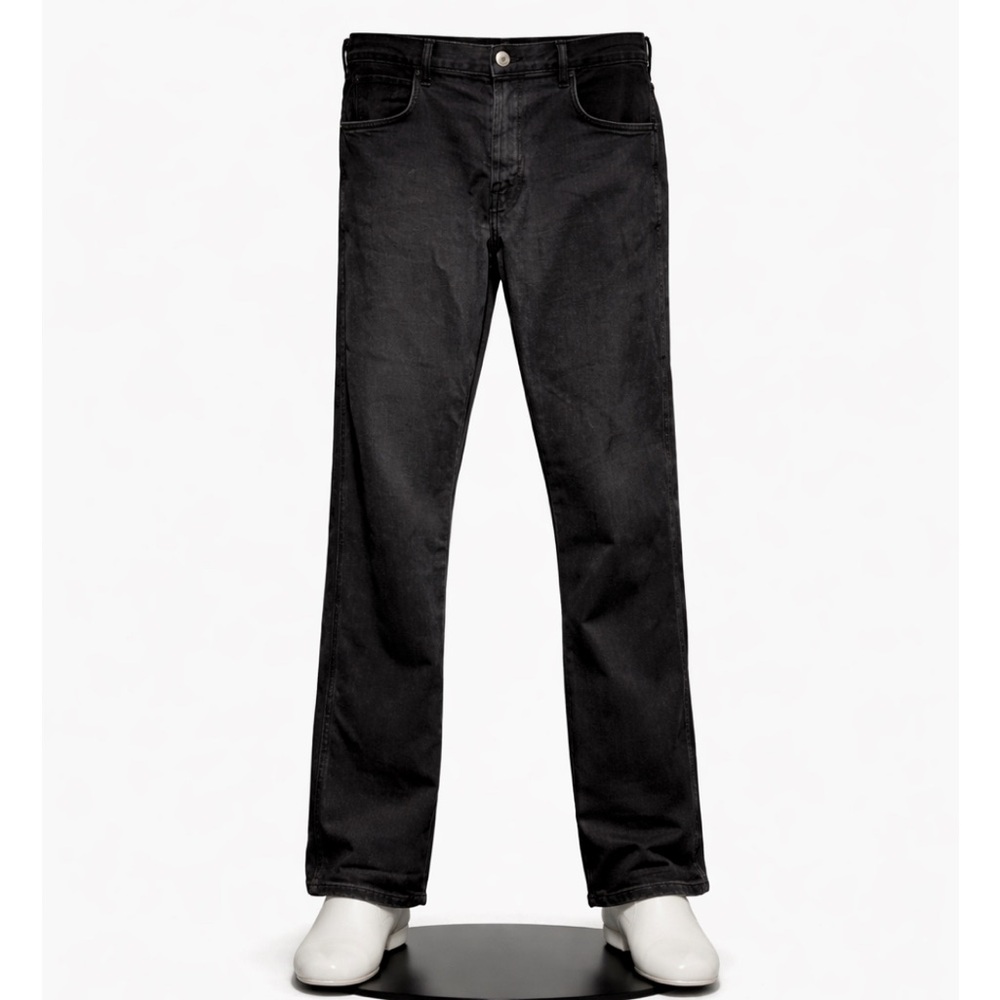 H&M Men's Regular Boot Cut Button Fly Black Jeans 36/32